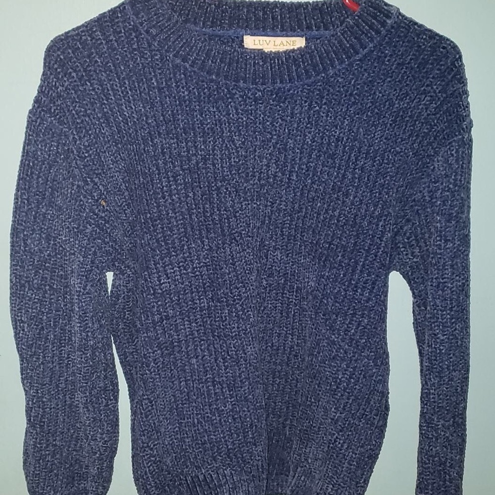 Blue LUV LANE sweater